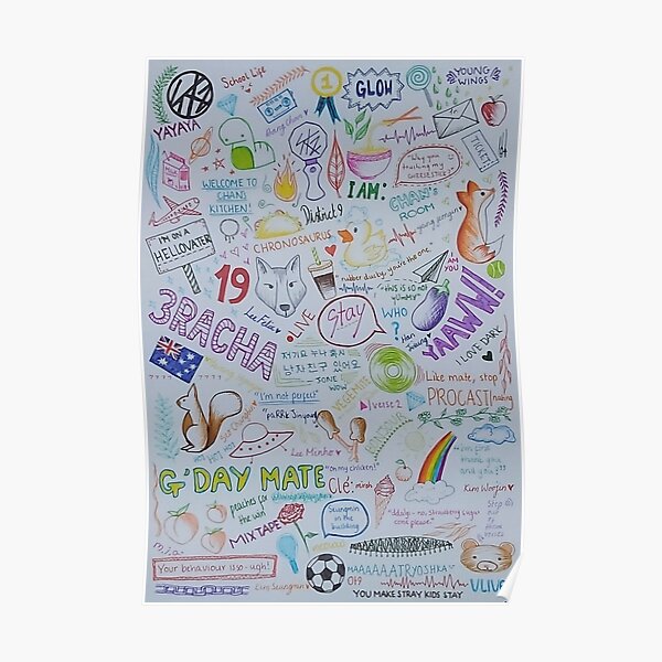 Stray Kids Iconic Moments Doodle Poster RB0508 product Offical Stray Kids Merch