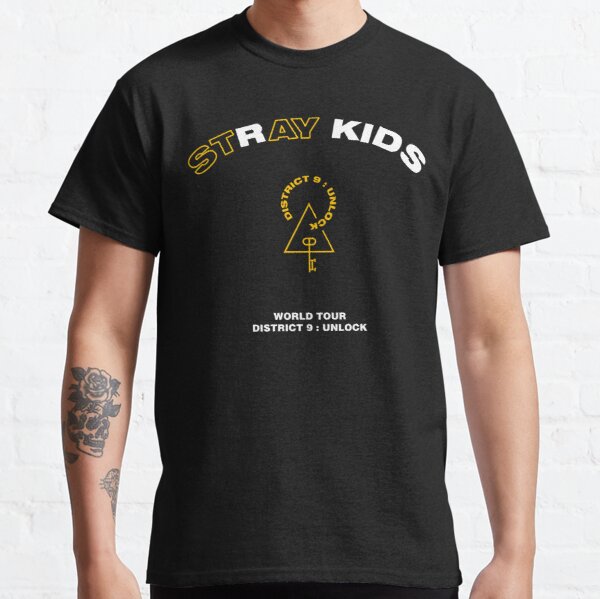 KPOP STRAY KIDS WORLD TOUR QUẬN 9: UNLOCK Áo thun cổ điển RB0508 sản phẩm Offical Stray Kids Merch