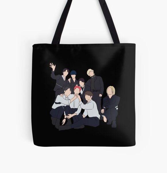 Stray Kids Backdoor ot8 sticker and backpack All Over Print Tote Bag RB0508 product Offical Stray Kids Merch