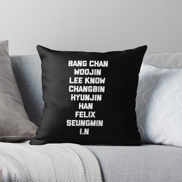 KPOP STRAY KIDS MEMBERS NAMES  Throw Pillow RB0508 product Offical Stray Kids Merch